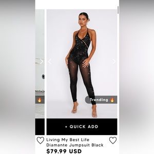 White fox Boutique black jumpsuit